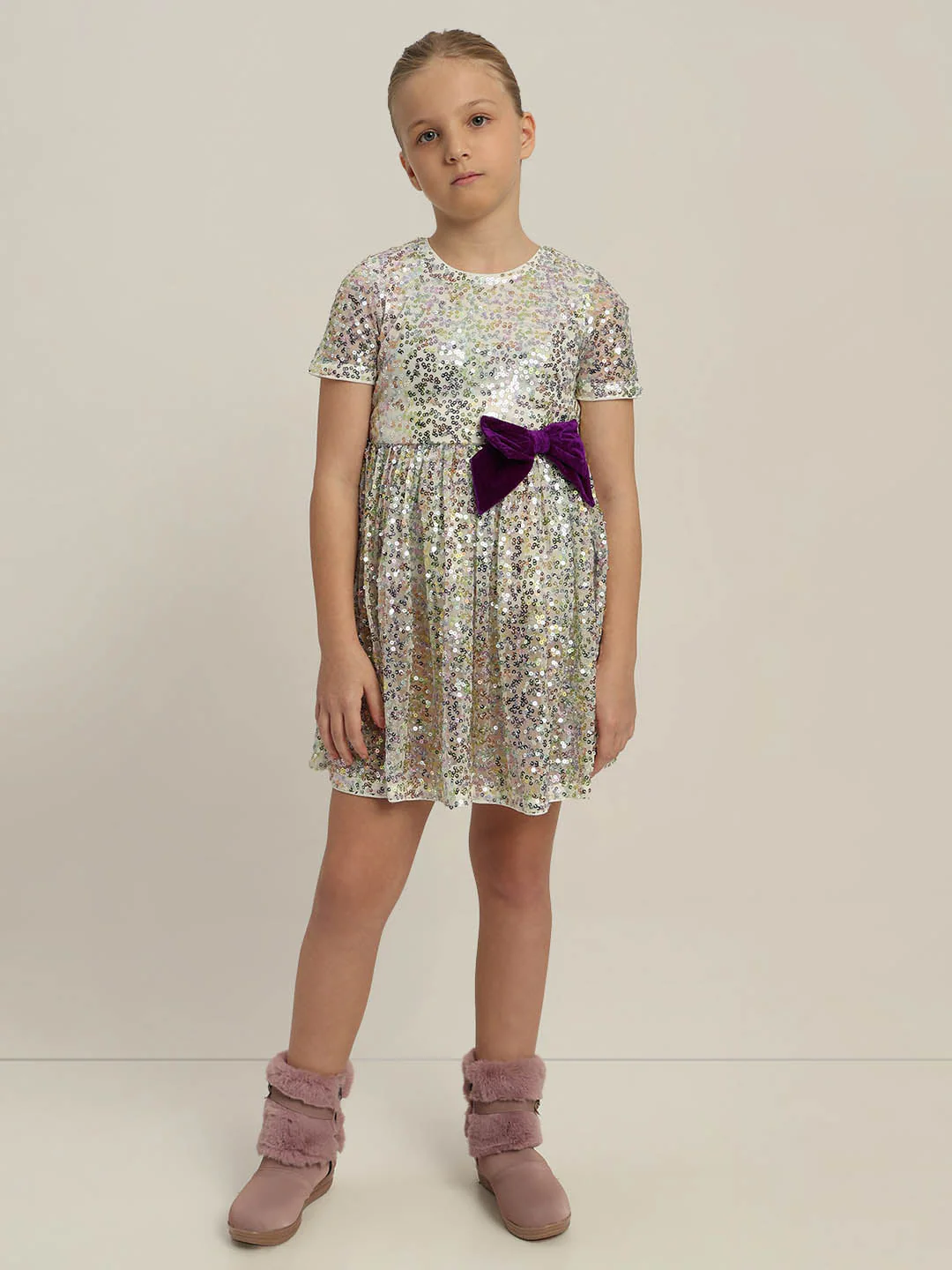 GIRLS Embellished Fit & Flare Dress - Image 5