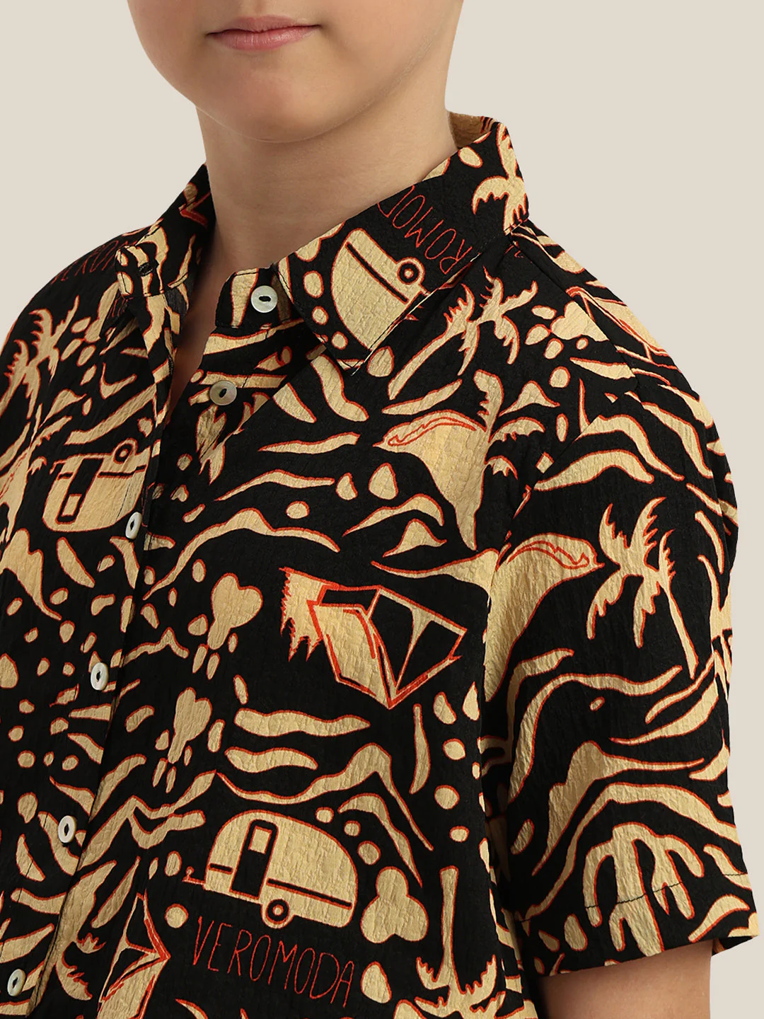 GIRLS Printed Tie Waist Shirt - Image 8