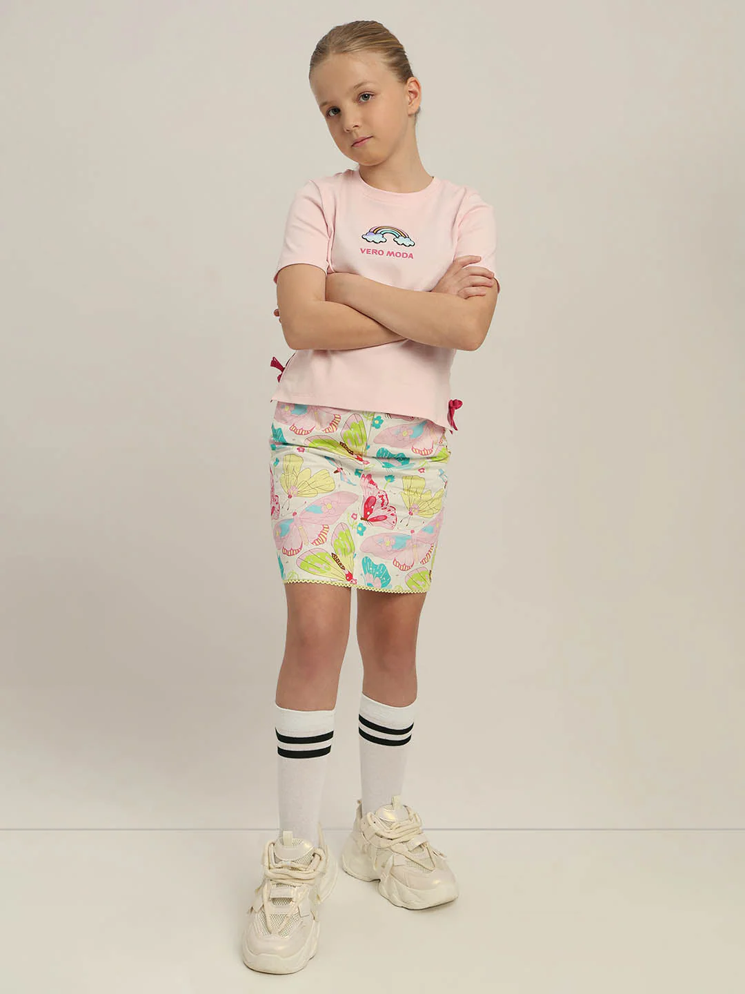 GIRLS Pink Cotton T-shirt - Image 5