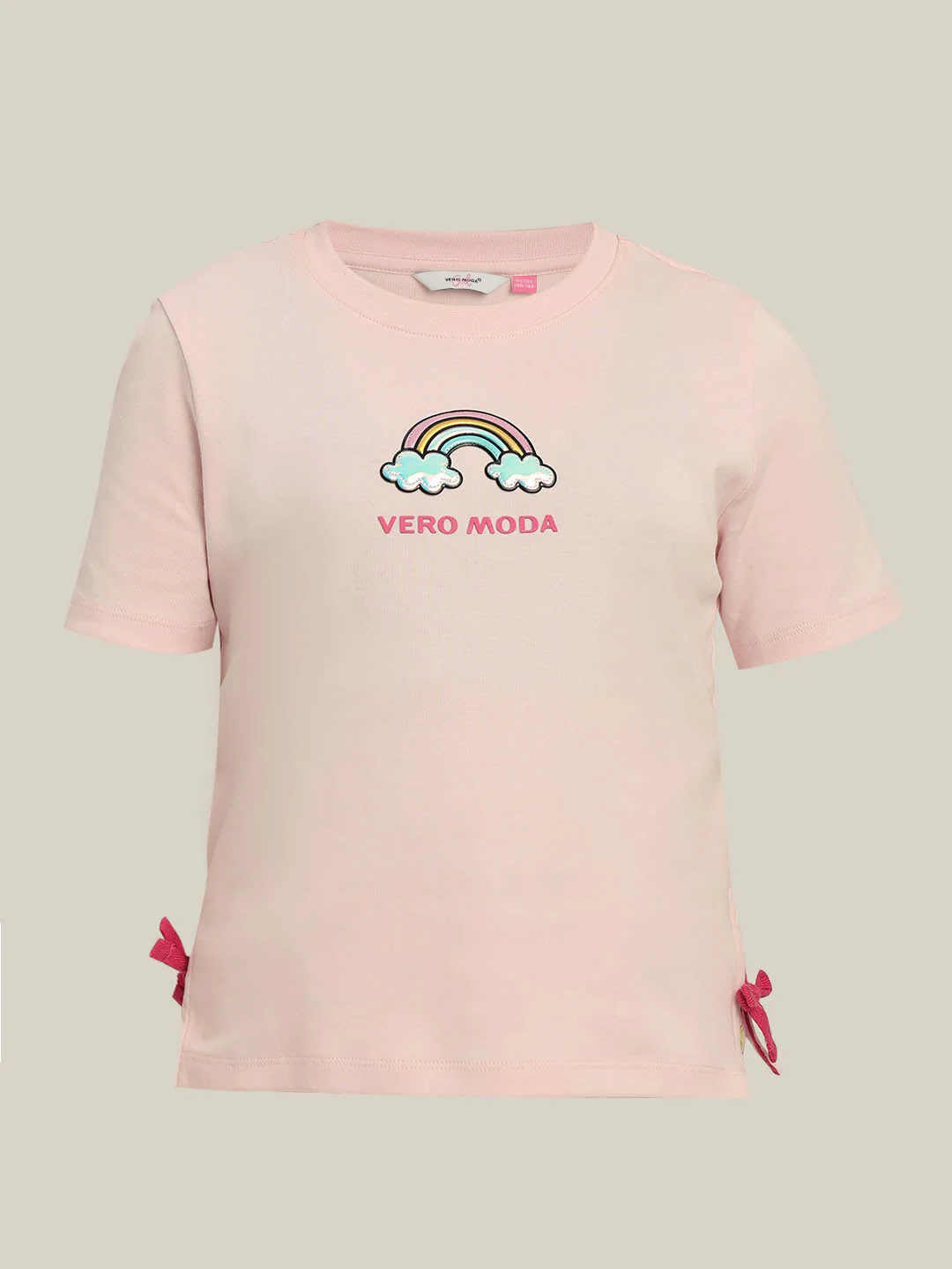 GIRLS Pink Cotton T-shirt - Image 7