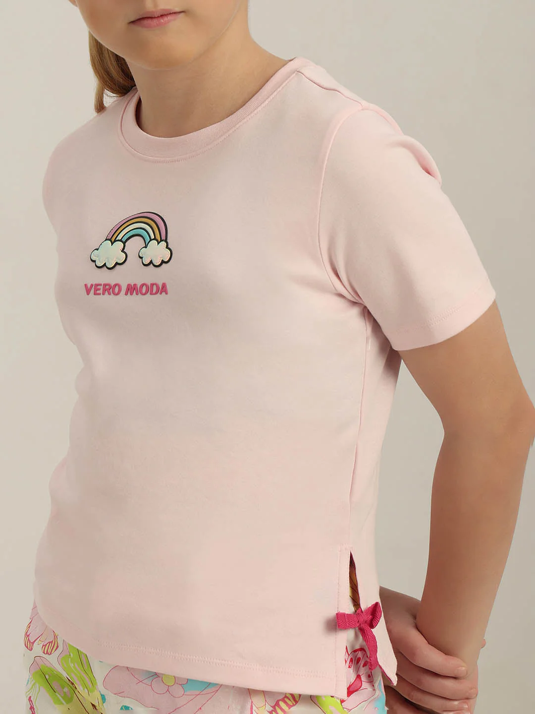 GIRLS Pink Cotton T-shirt - Image 8