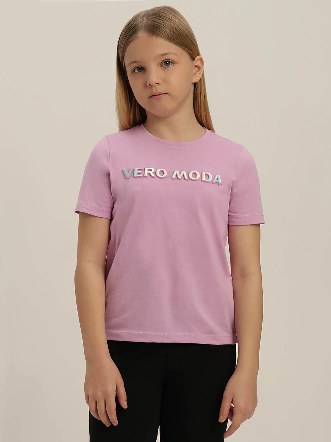 GIRLS Purple Logo Print t-shirt - Image 2