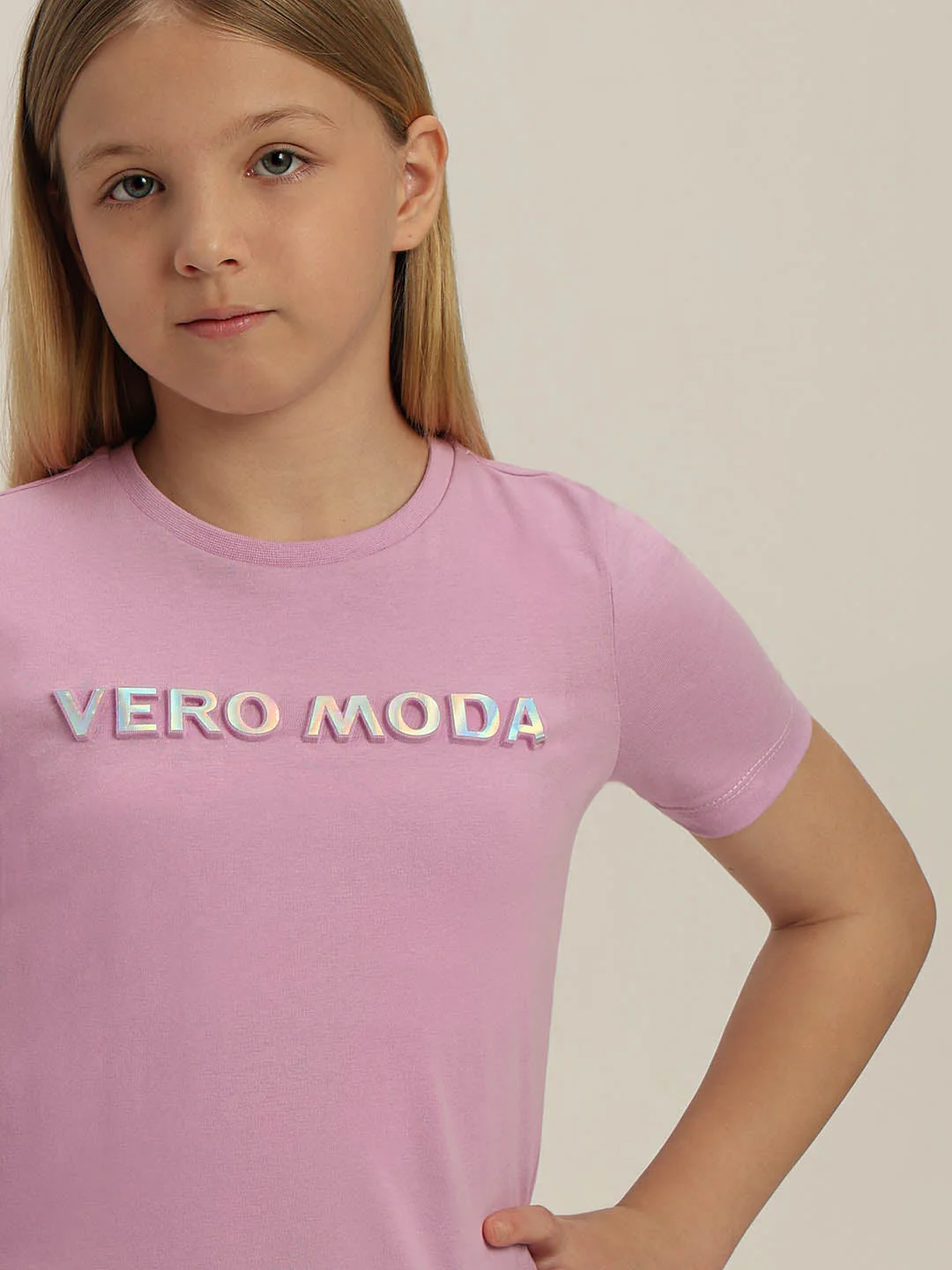GIRLS Purple Logo Print t-shirt - Image 6