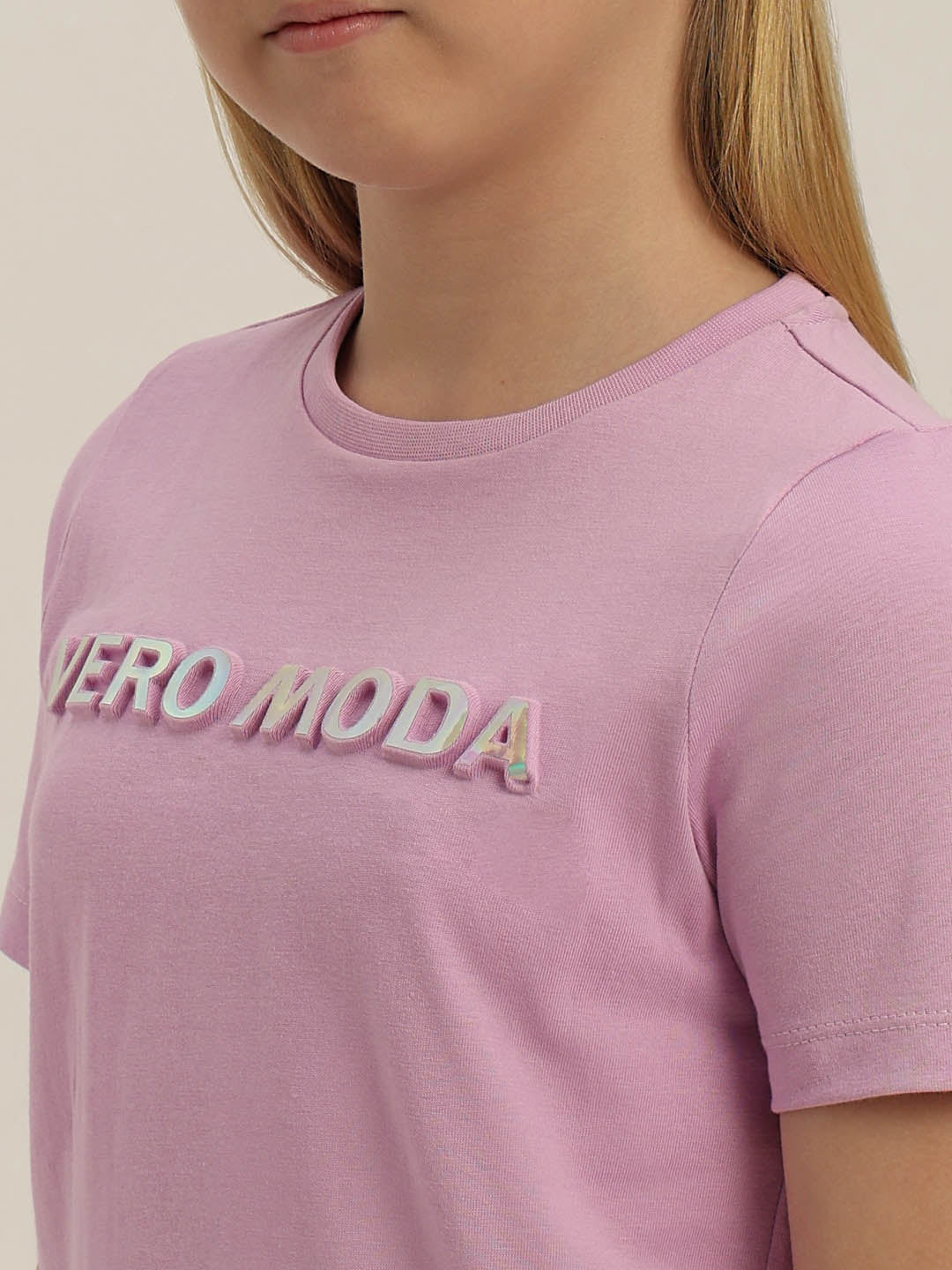 GIRLS Purple Logo Print t-shirt - Image 8