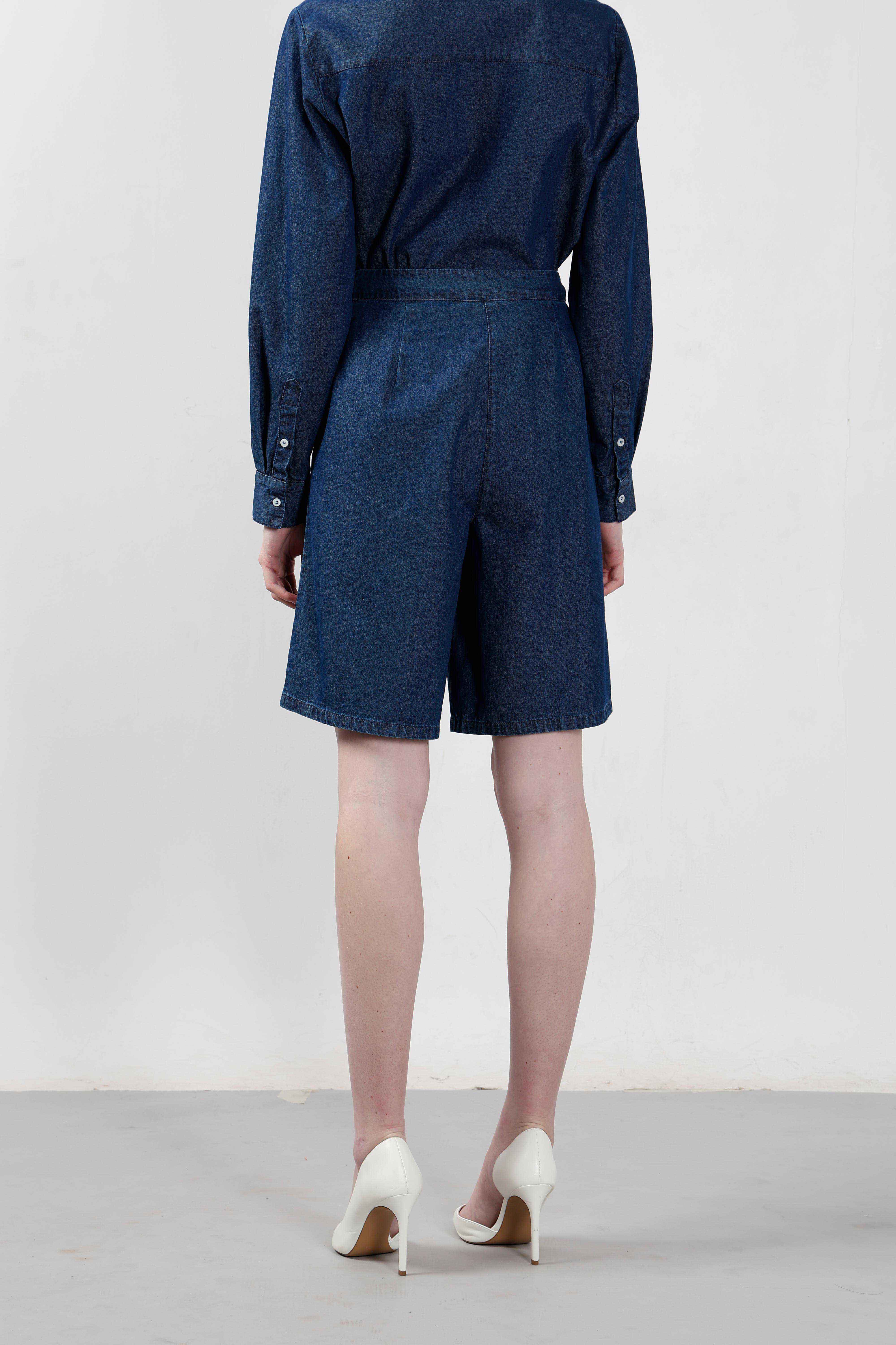 Vero Moda Dark Blue Bermuda Denim Shorts - Image 10