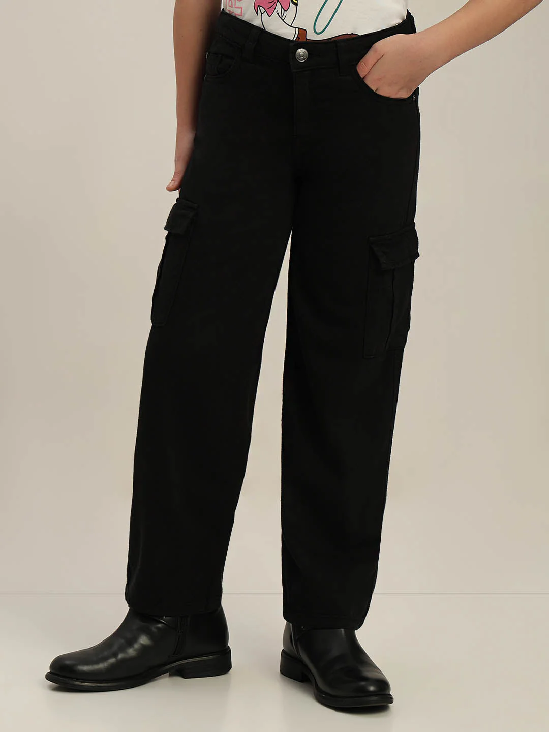 GIRLS Mid Rise Wide Leg Cargos - Image 2
