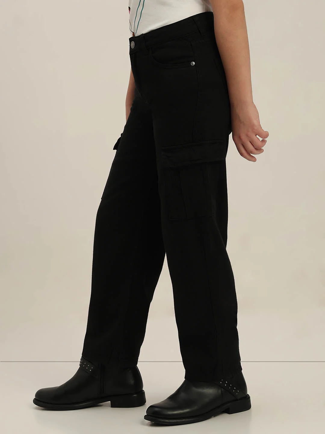 GIRLS Mid Rise Wide Leg Cargos - Image 3