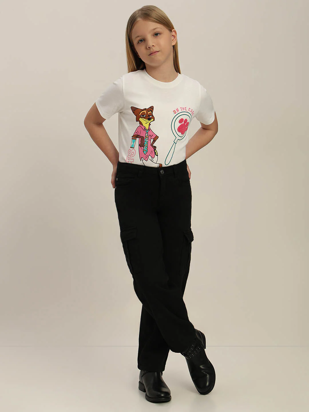 GIRLS Mid Rise Wide Leg Cargos - Image 5