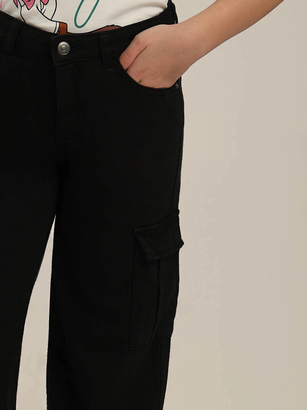 GIRLS Mid Rise Wide Leg Cargos - Image 6