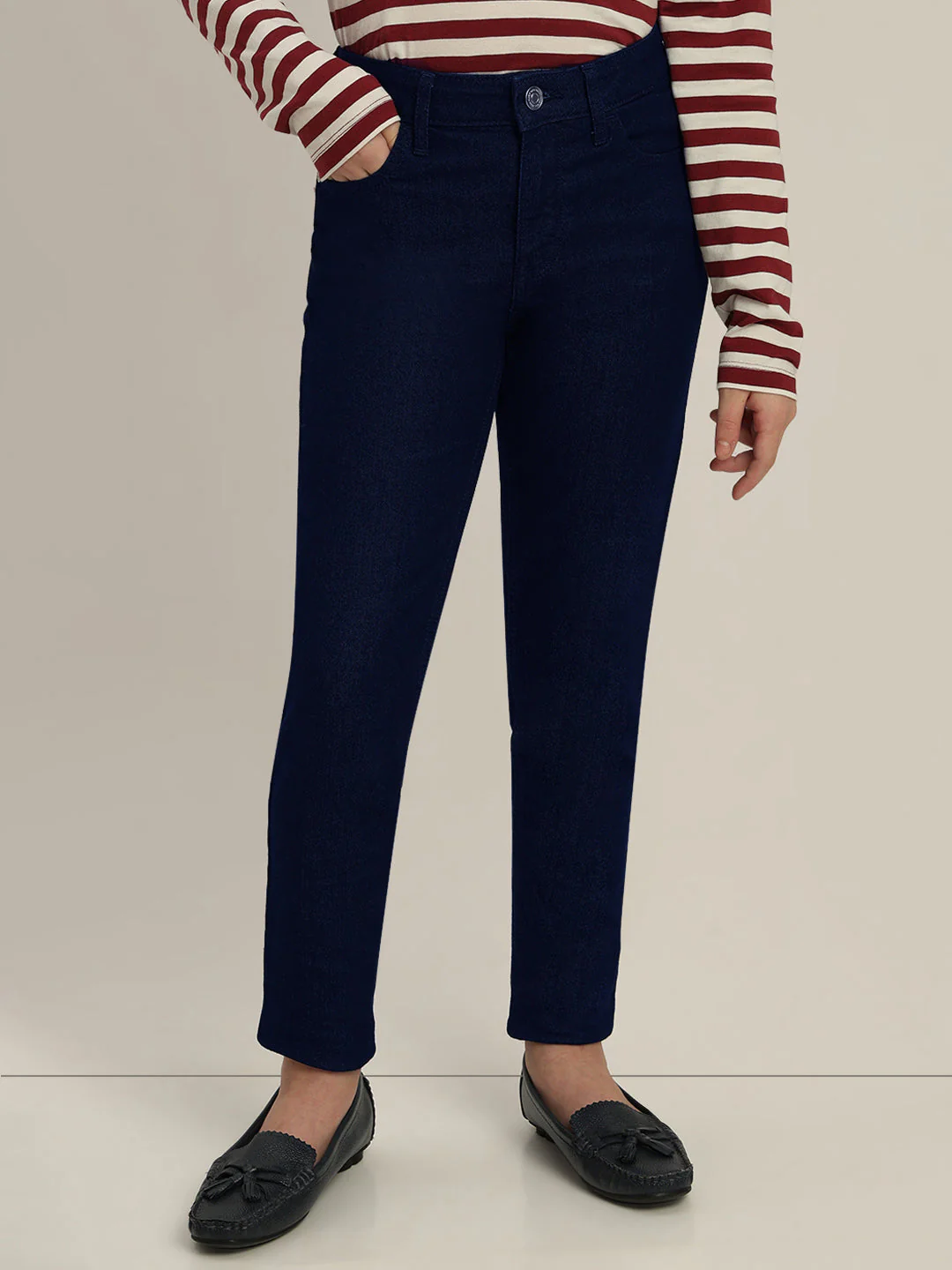 GIRL Dark Blue Straight Fit Jeans - Image 2
