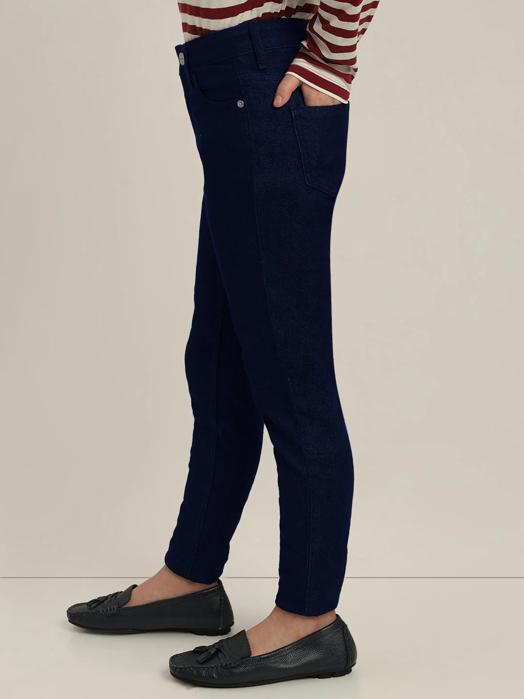 GIRL Dark Blue Straight Fit Jeans - Image 3