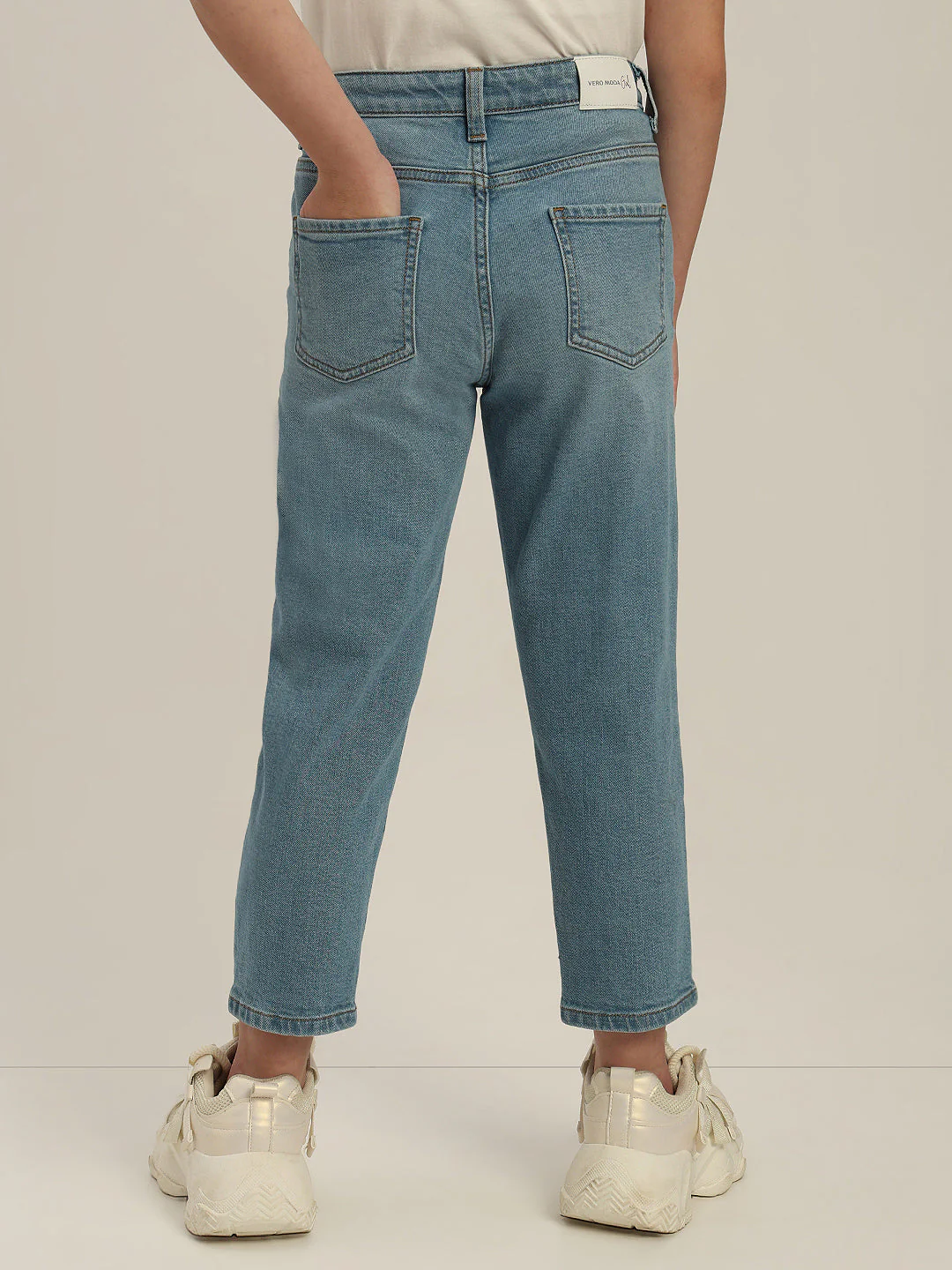 GIRL Light Wash Mom Fit Jeans - Image 4
