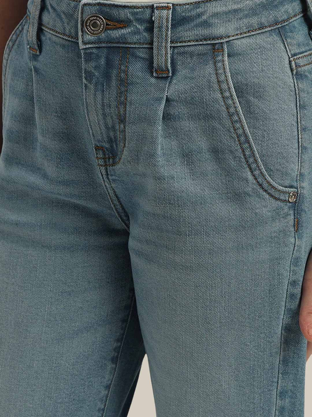 GIRL Light Wash Mom Fit Jeans - Image 8