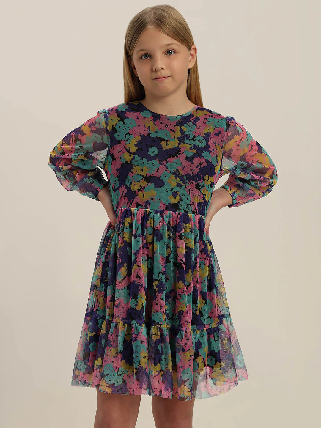 GIRLS Floral Fit & Flare Dress - Image 2