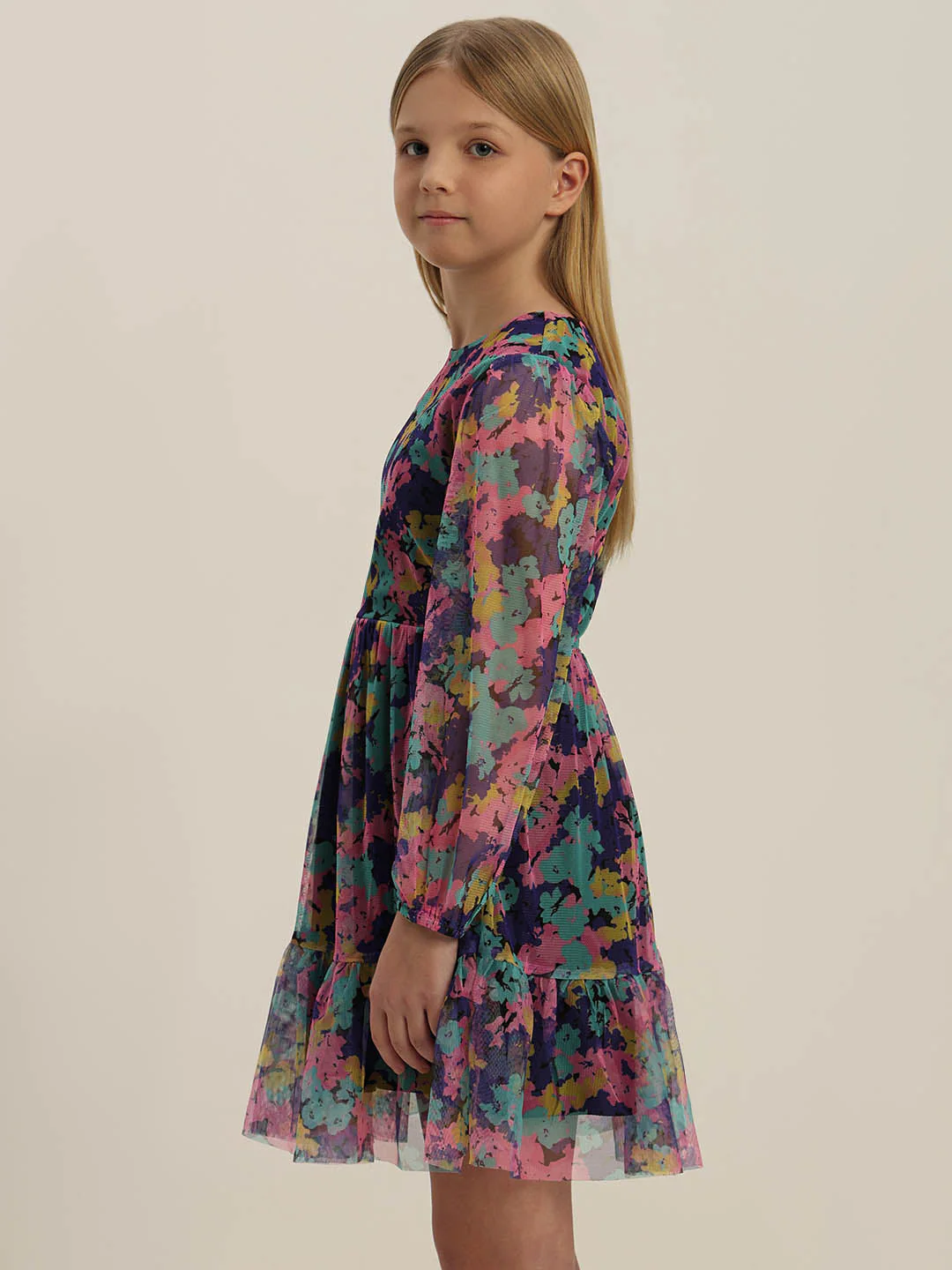 GIRLS Floral Fit & Flare Dress - Image 3