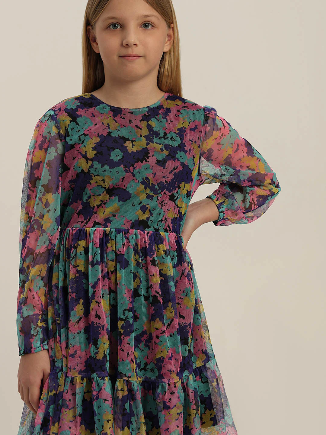GIRLS Floral Fit & Flare Dress - Image 6