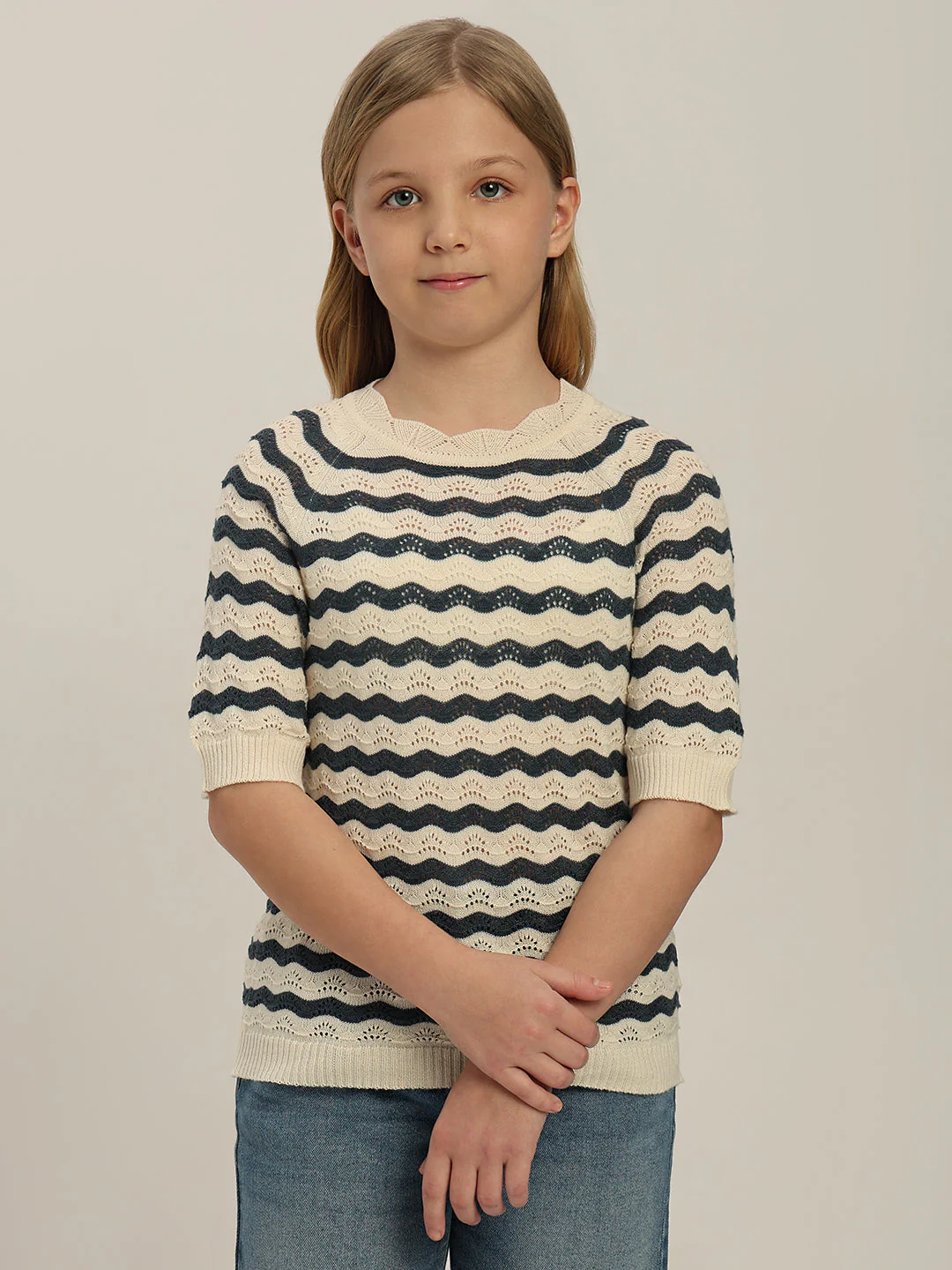 GIRL Striped Pullover - Image 2