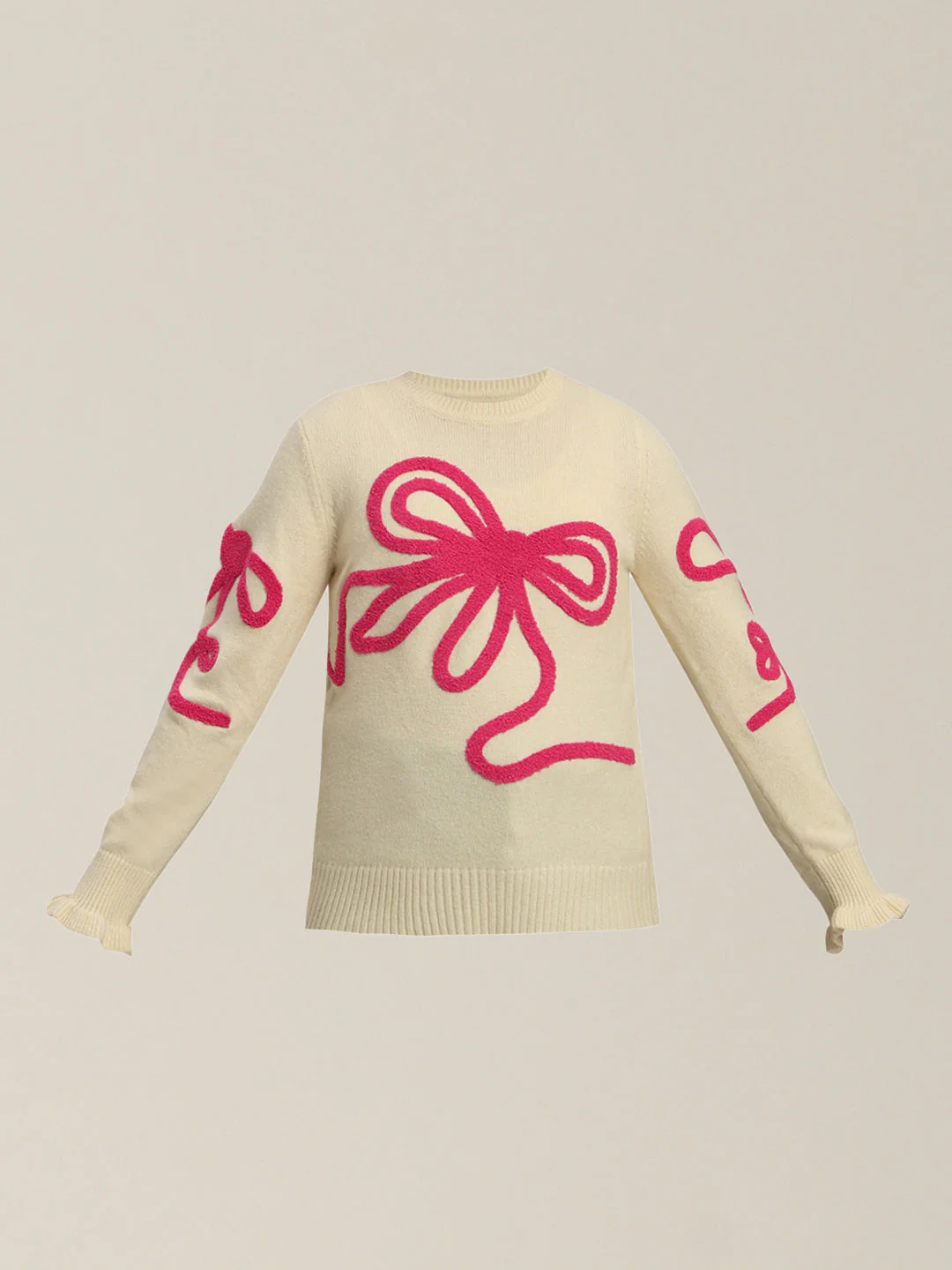 GIRL Pink Bow Detail Sweater - Image 7