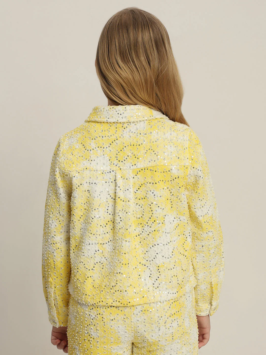 GIRLS Yellow Lace Embellished Shirt - Image 4