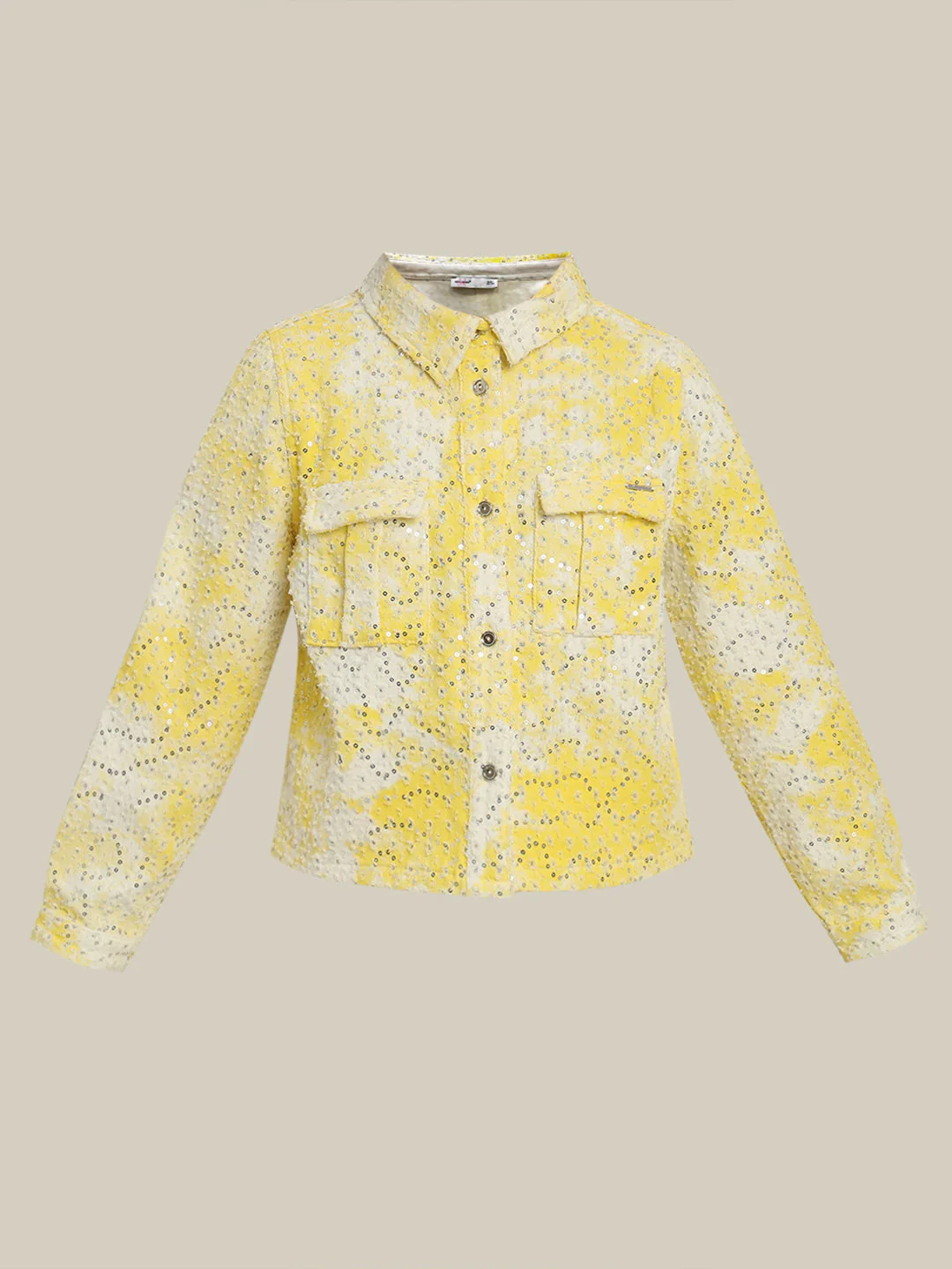 GIRLS Yellow Lace Embellished Shirt - Image 7