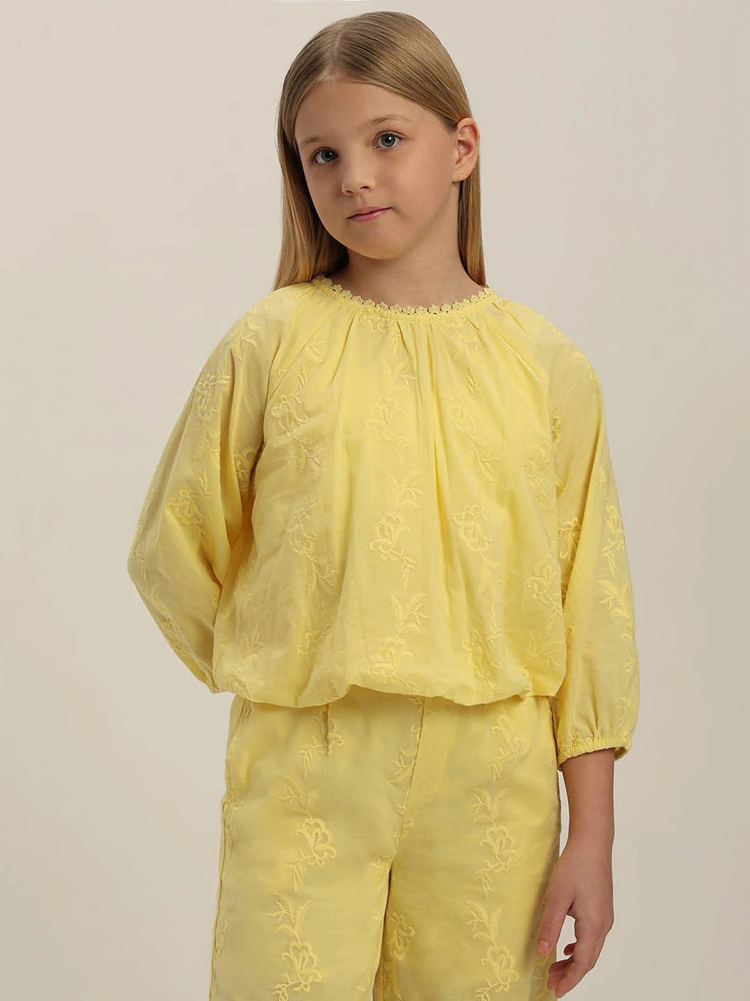 GIRLS Yellow Cotton Top - Image 2