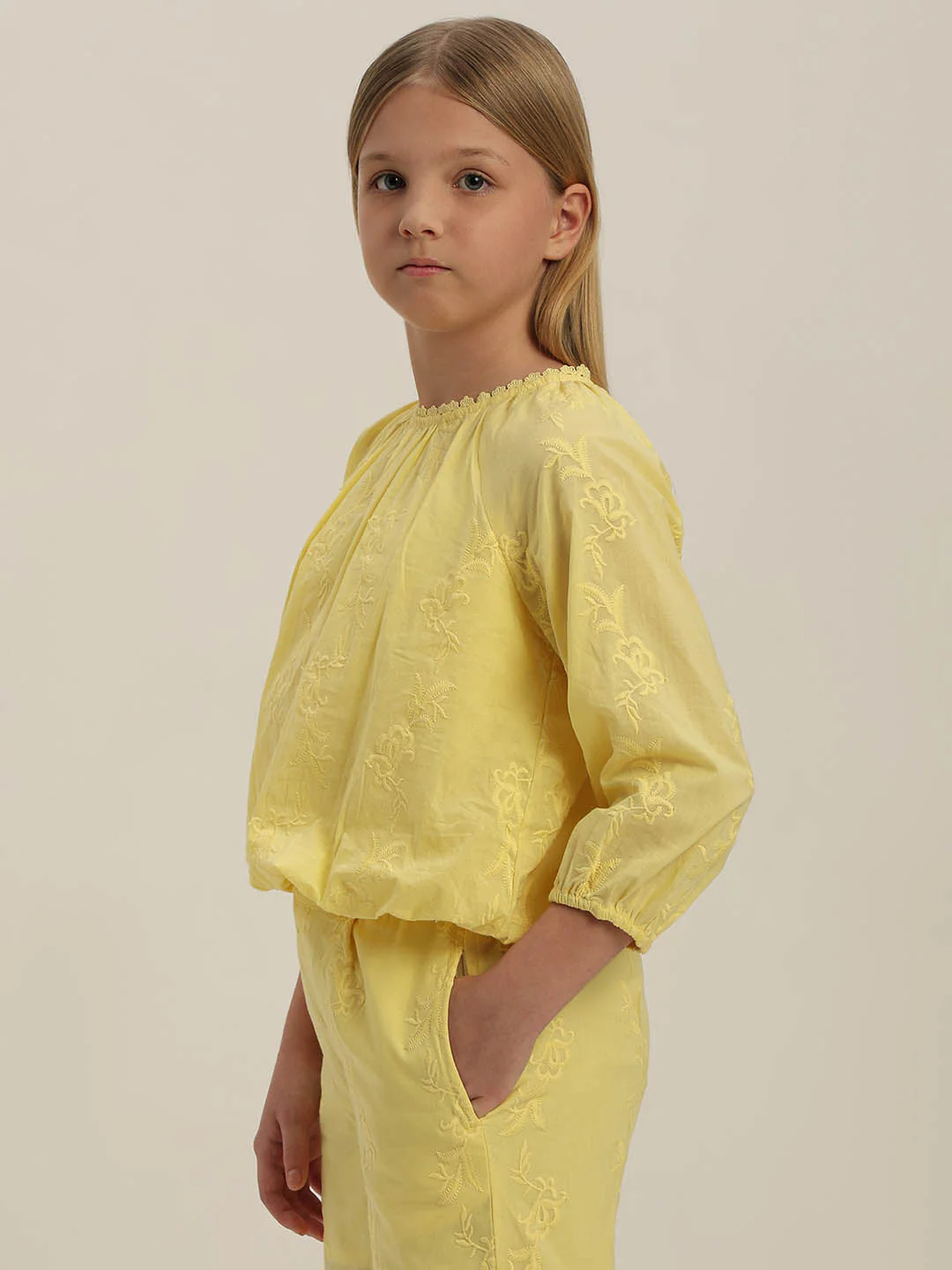 GIRLS Yellow Cotton Top - Image 3