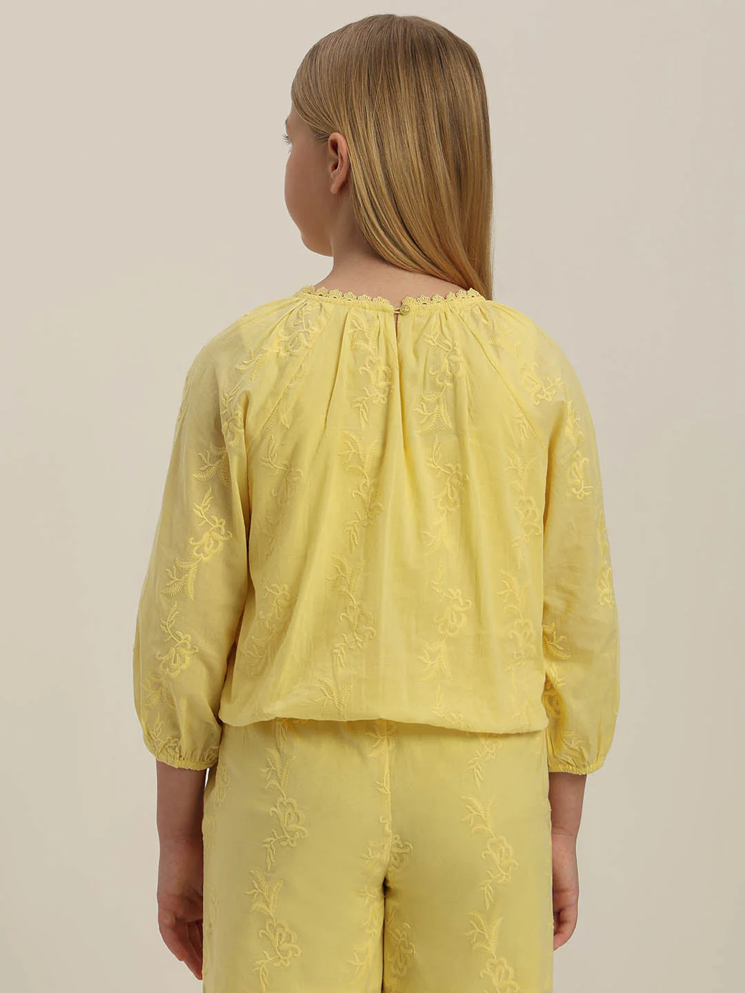 GIRLS Yellow Cotton Top - Image 4