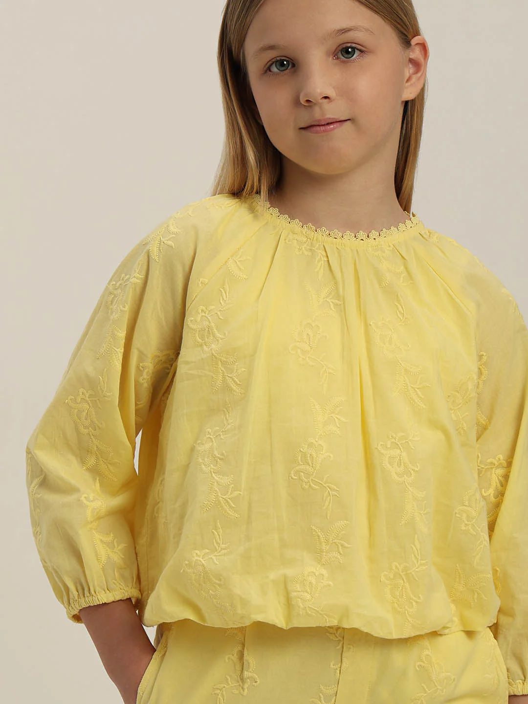 GIRLS Yellow Cotton Top - Image 6
