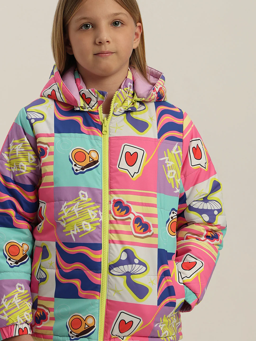 GIRL Printed Hooded Puffer Jacket - Image 6