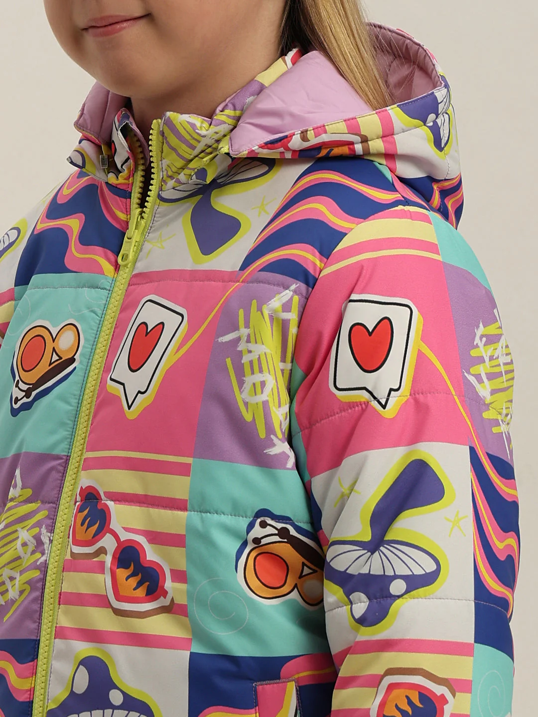 GIRL Printed Hooded Puffer Jacket - Image 8