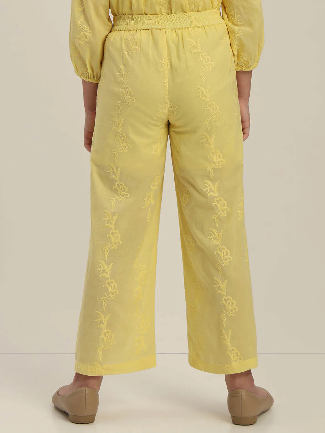 GIRLS Yellow Cotton Pants - Image 4