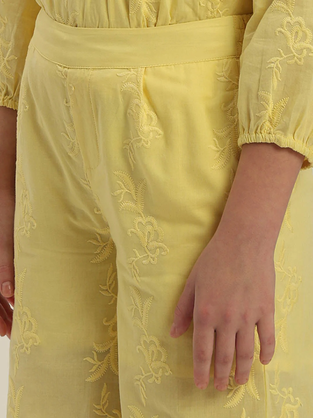 GIRLS Yellow Cotton Pants - Image 8
