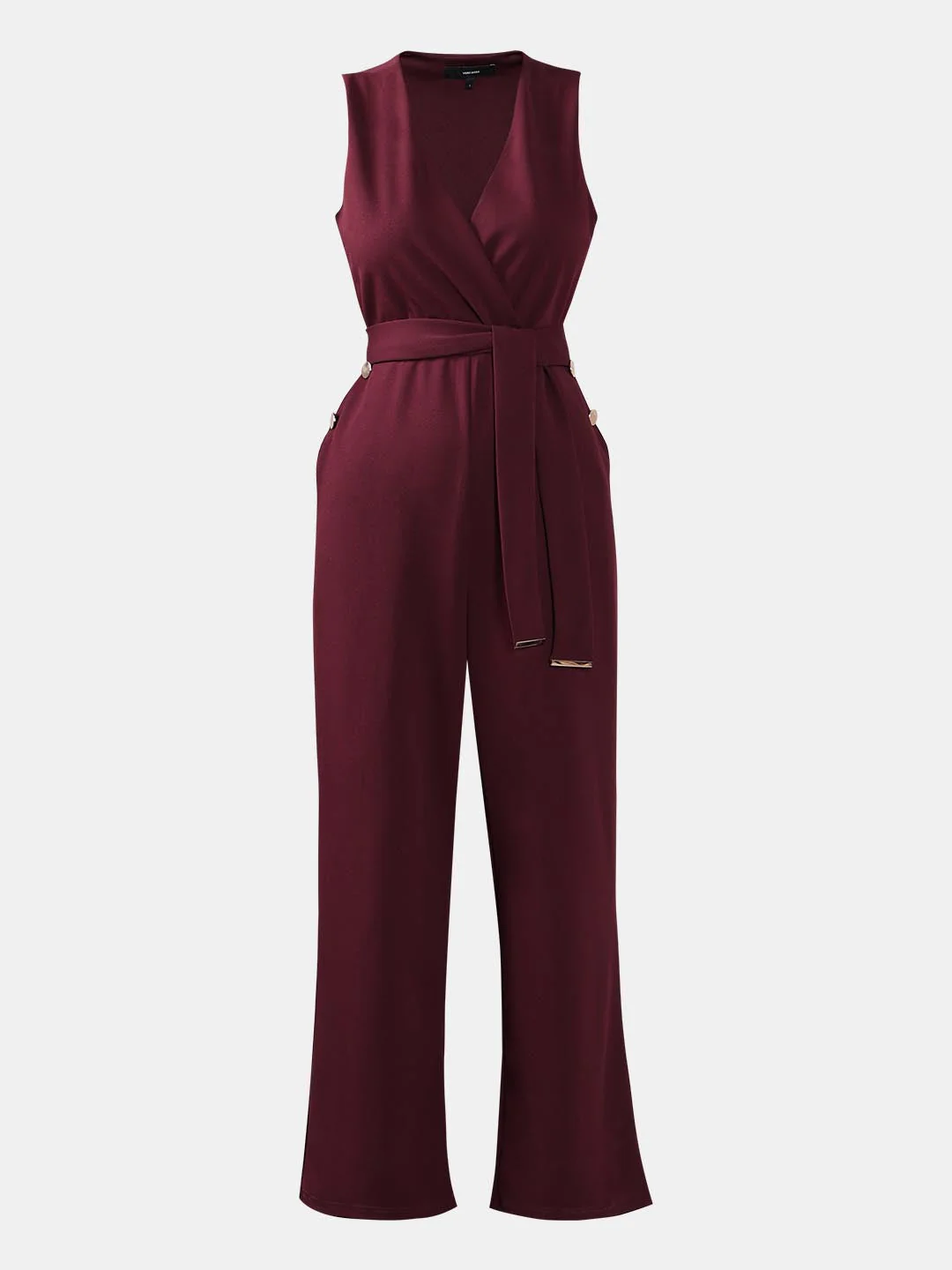 Vero Moda Maroon V Neck Jumpsuit - Image 7