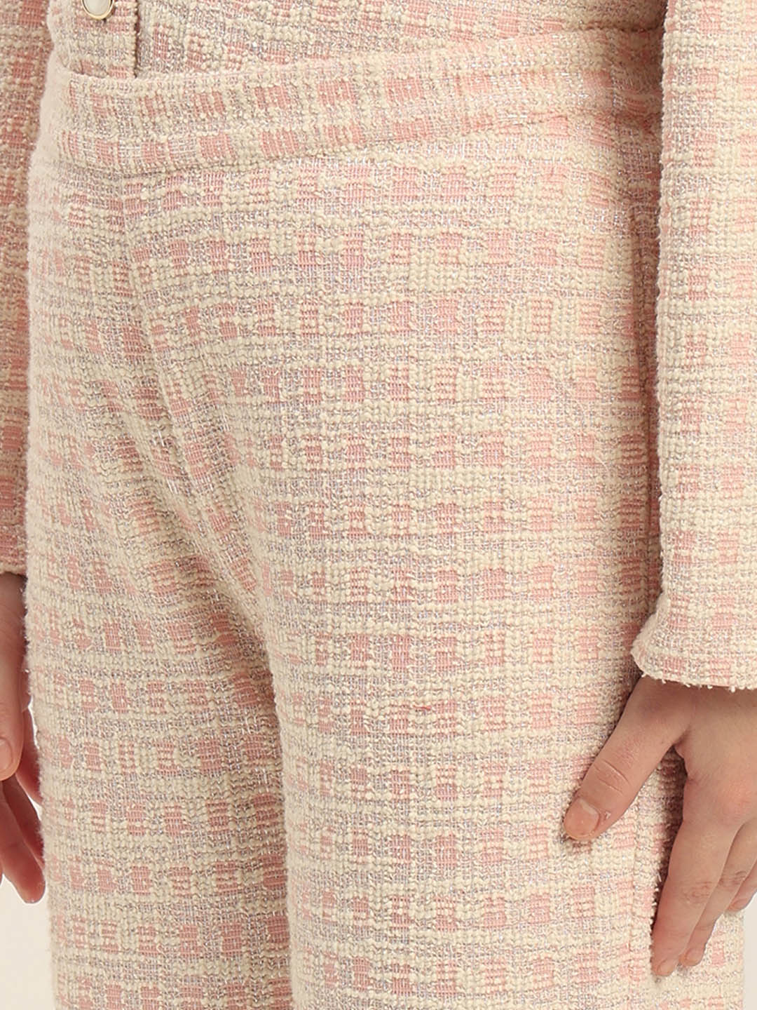 GIRLS Light Pink Tweed Pants - Image 8