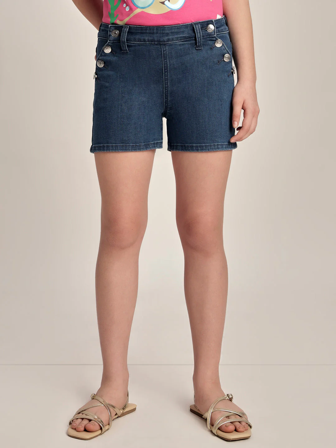 Girls Cotton Denim Shorts - Image 2