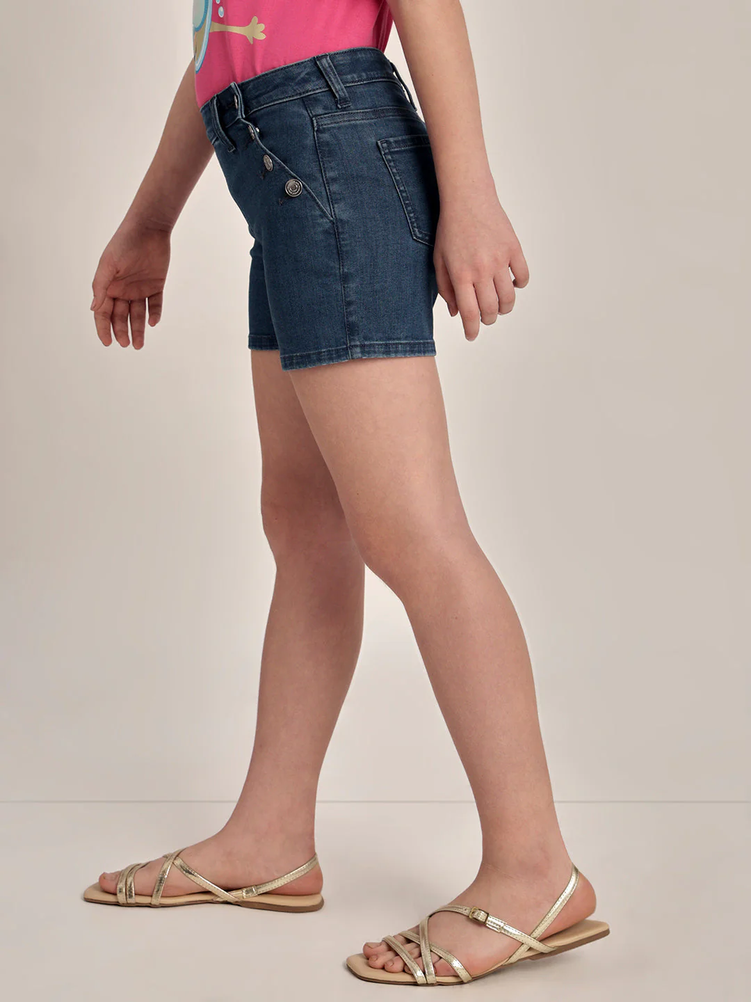 Girls Cotton Denim Shorts - Image 3