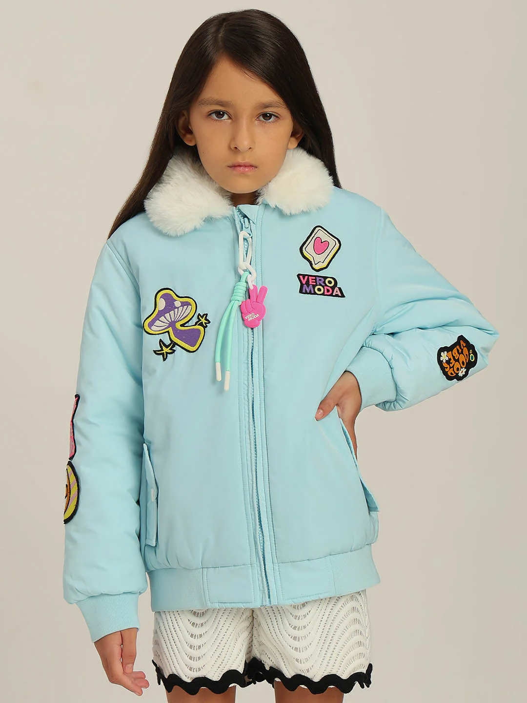 GIRLS Printed Bomber Jacket - Image 2