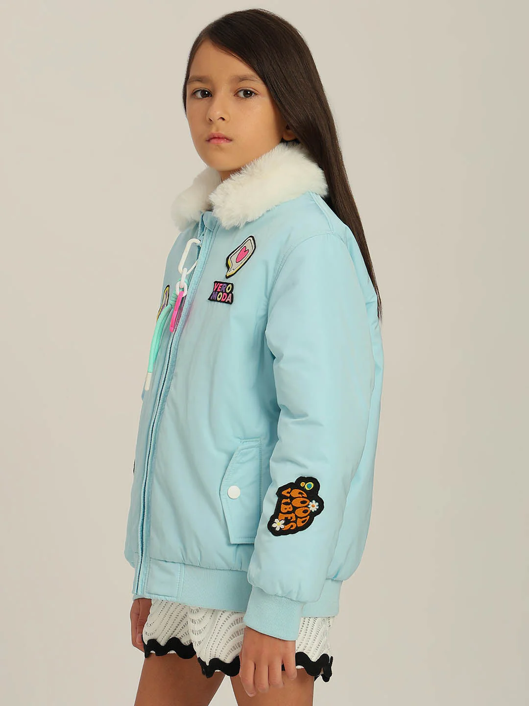 GIRLS Printed Bomber Jacket - Image 3
