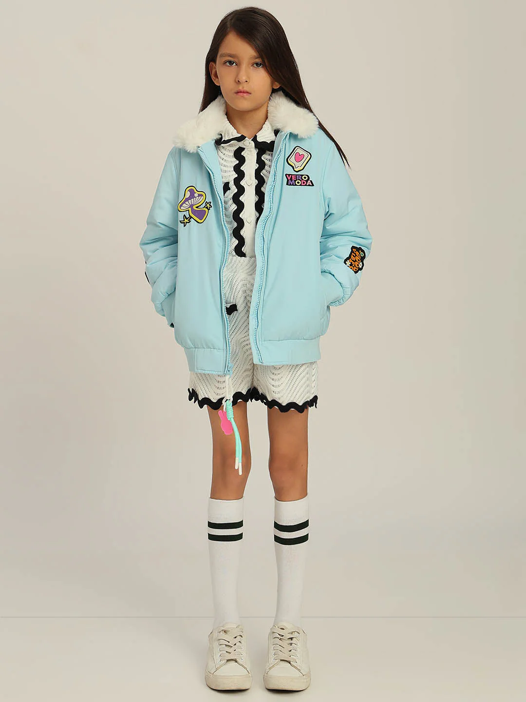 GIRLS Printed Bomber Jacket - Image 5