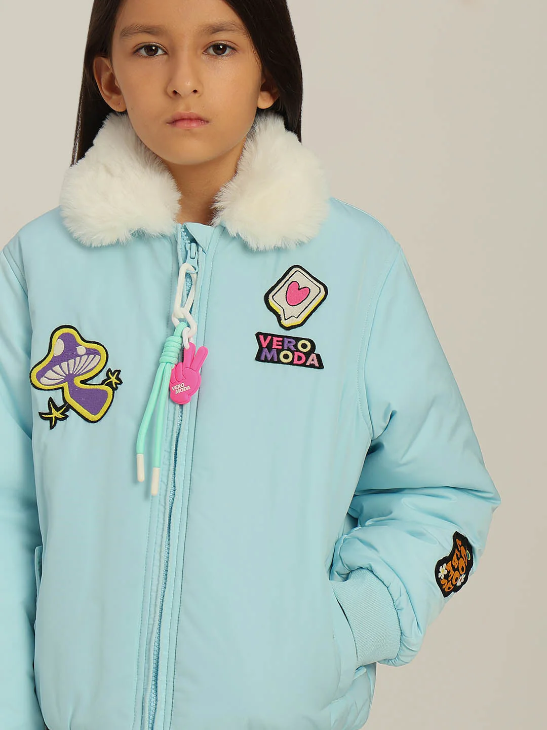 GIRLS Printed Bomber Jacket - Image 6