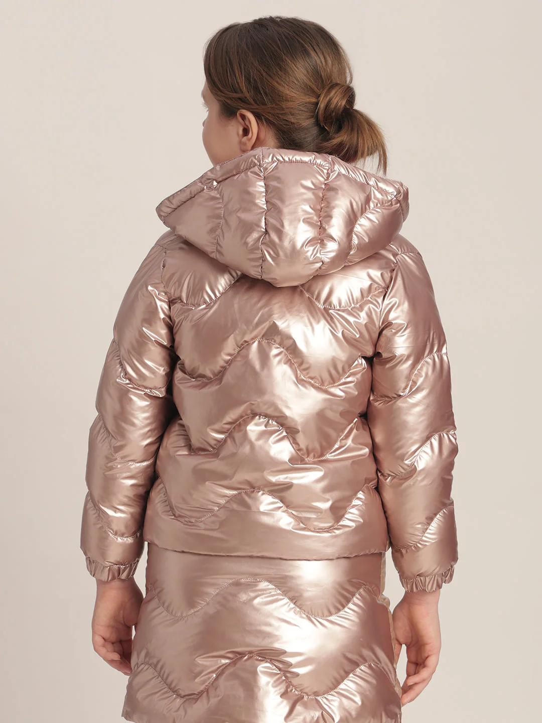 Girls Reversible Puffer Jacket - Image 4