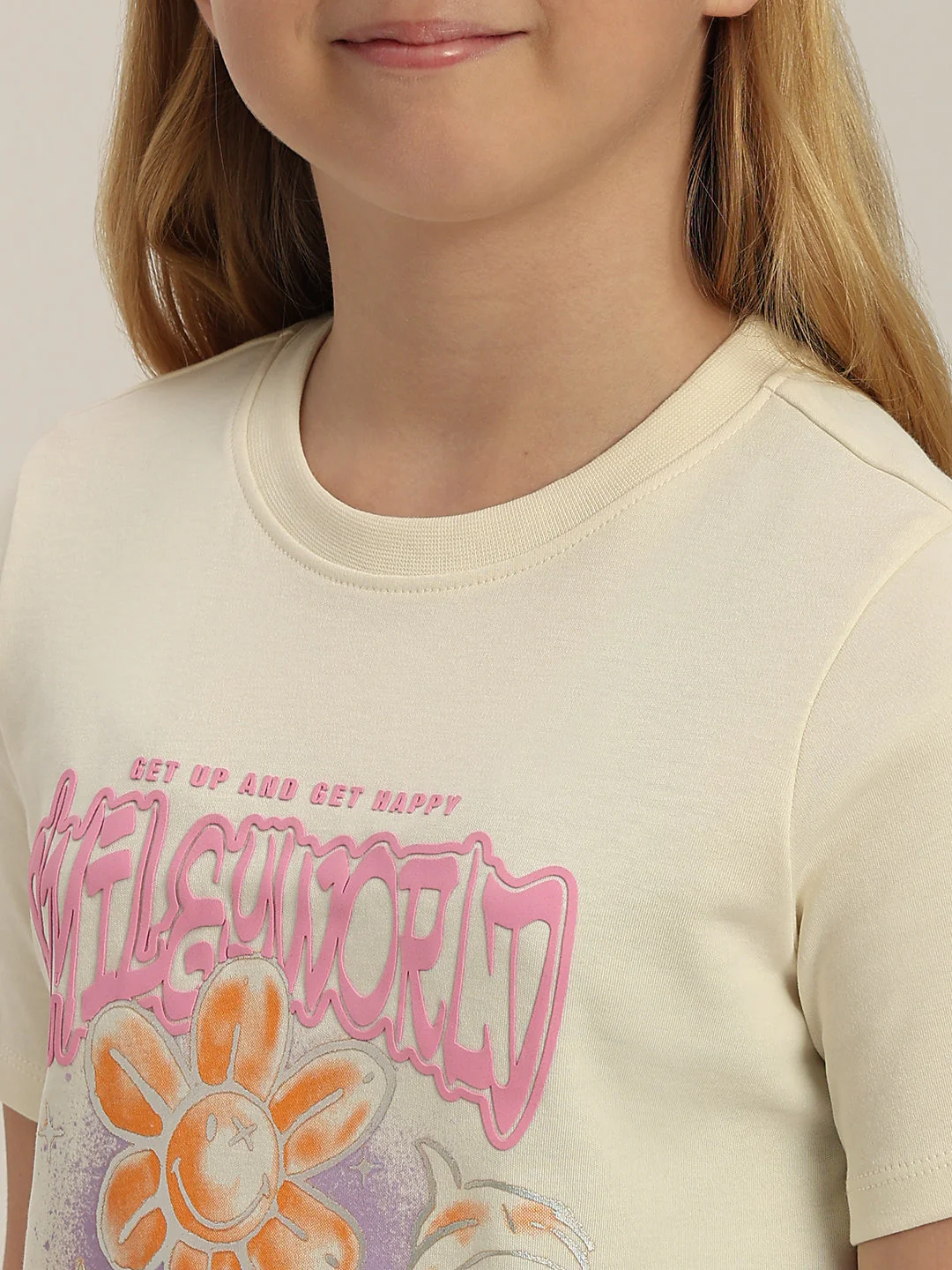 GIRLS Smiley World Printed T-shirt - Image 8