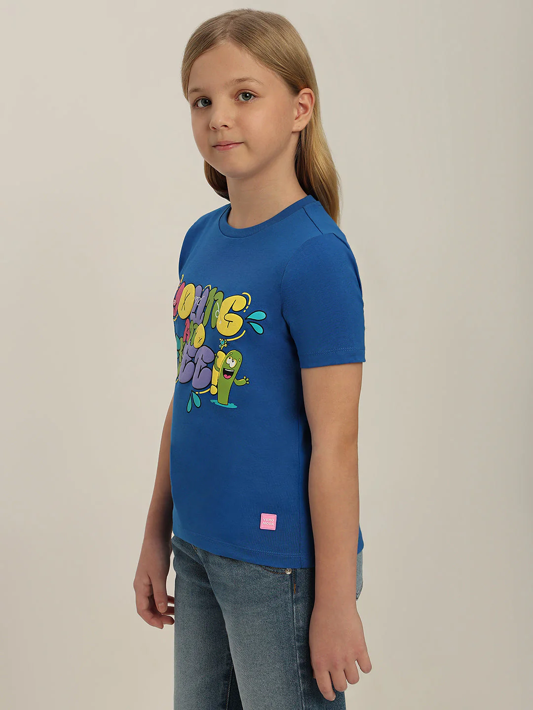 GIRLS Graphic Print Cotton T-shirt - Image 3