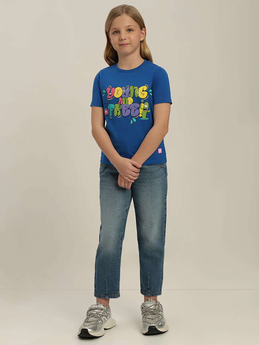 GIRLS Graphic Print Cotton T-shirt - Image 5