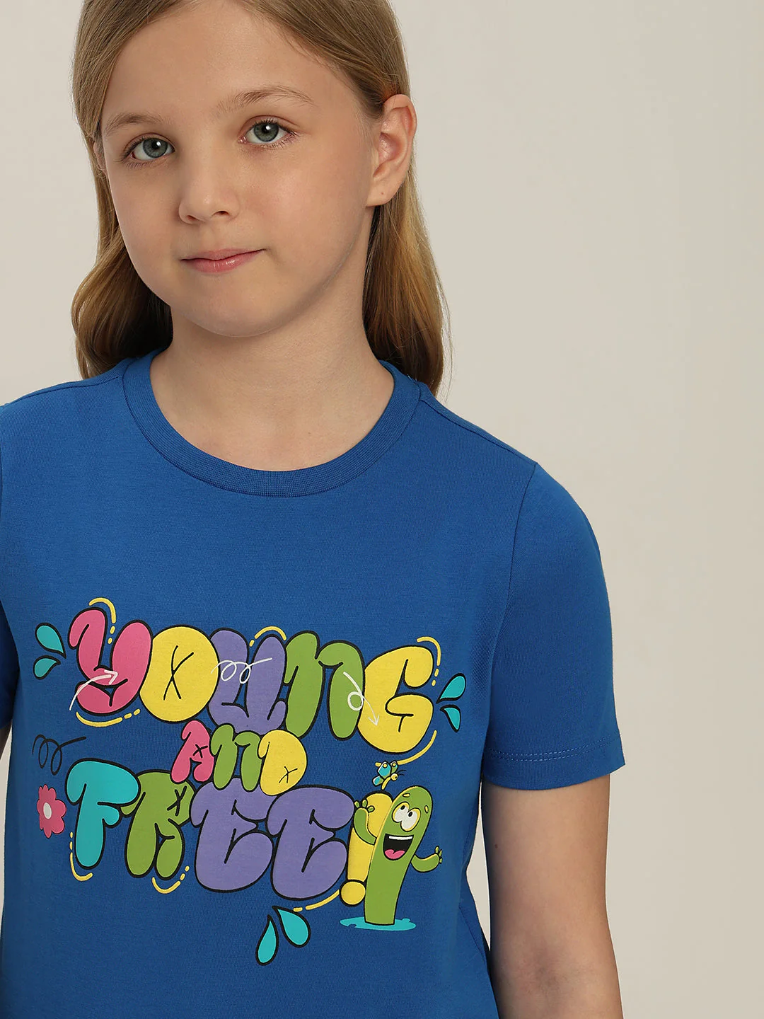 GIRLS Graphic Print Cotton T-shirt - Image 6