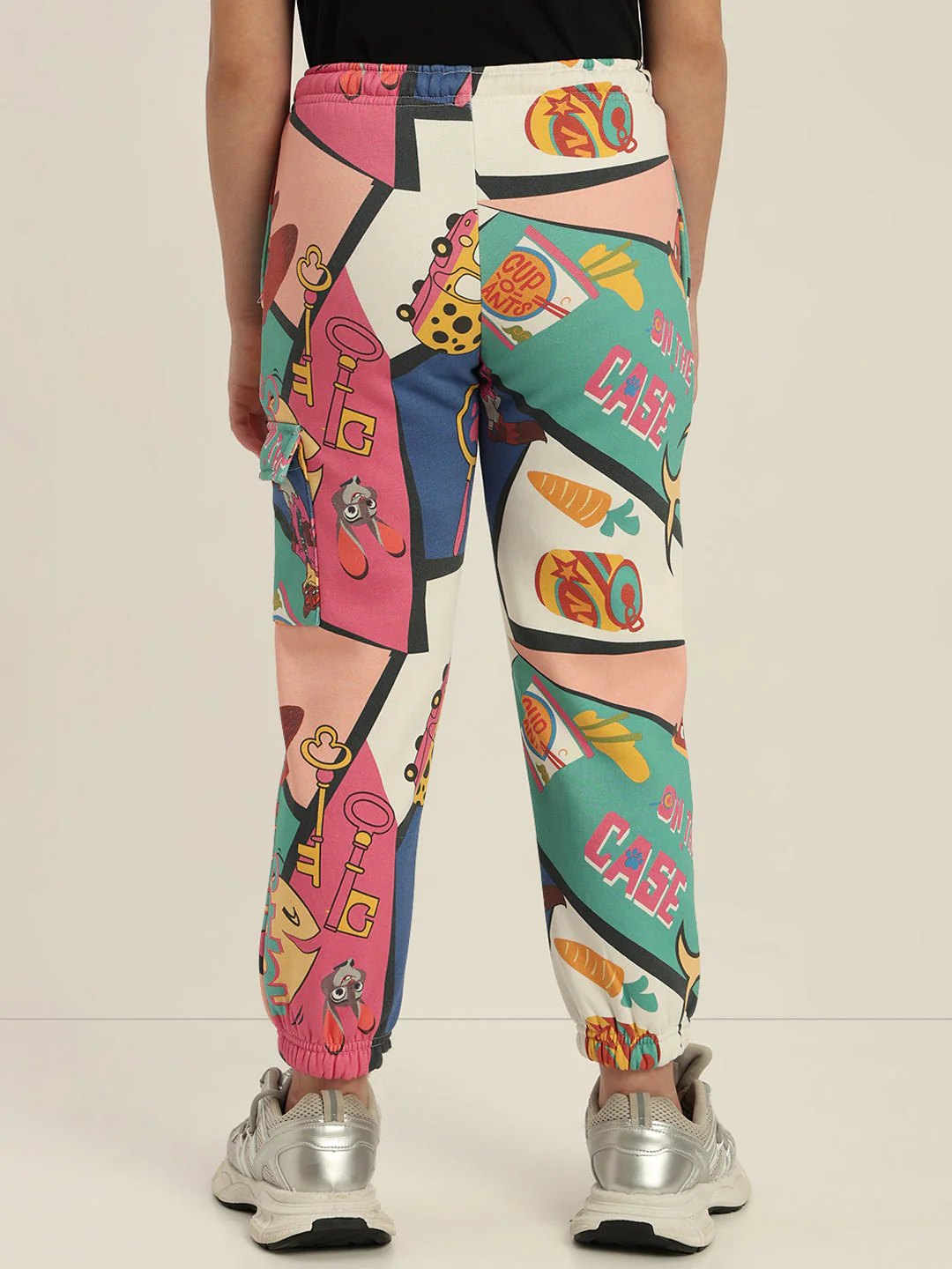 GIRLS Green Zootopia Printed Joggers - Image 4