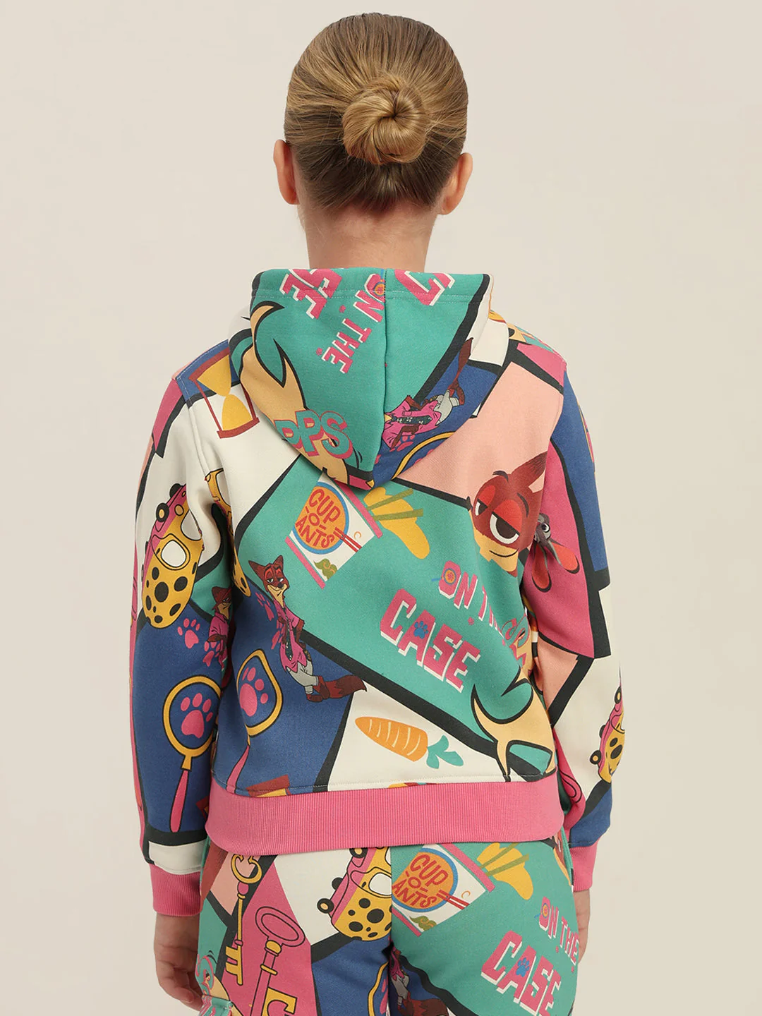 GIRLS Green Zootopia Printed Hoodie - Image 4