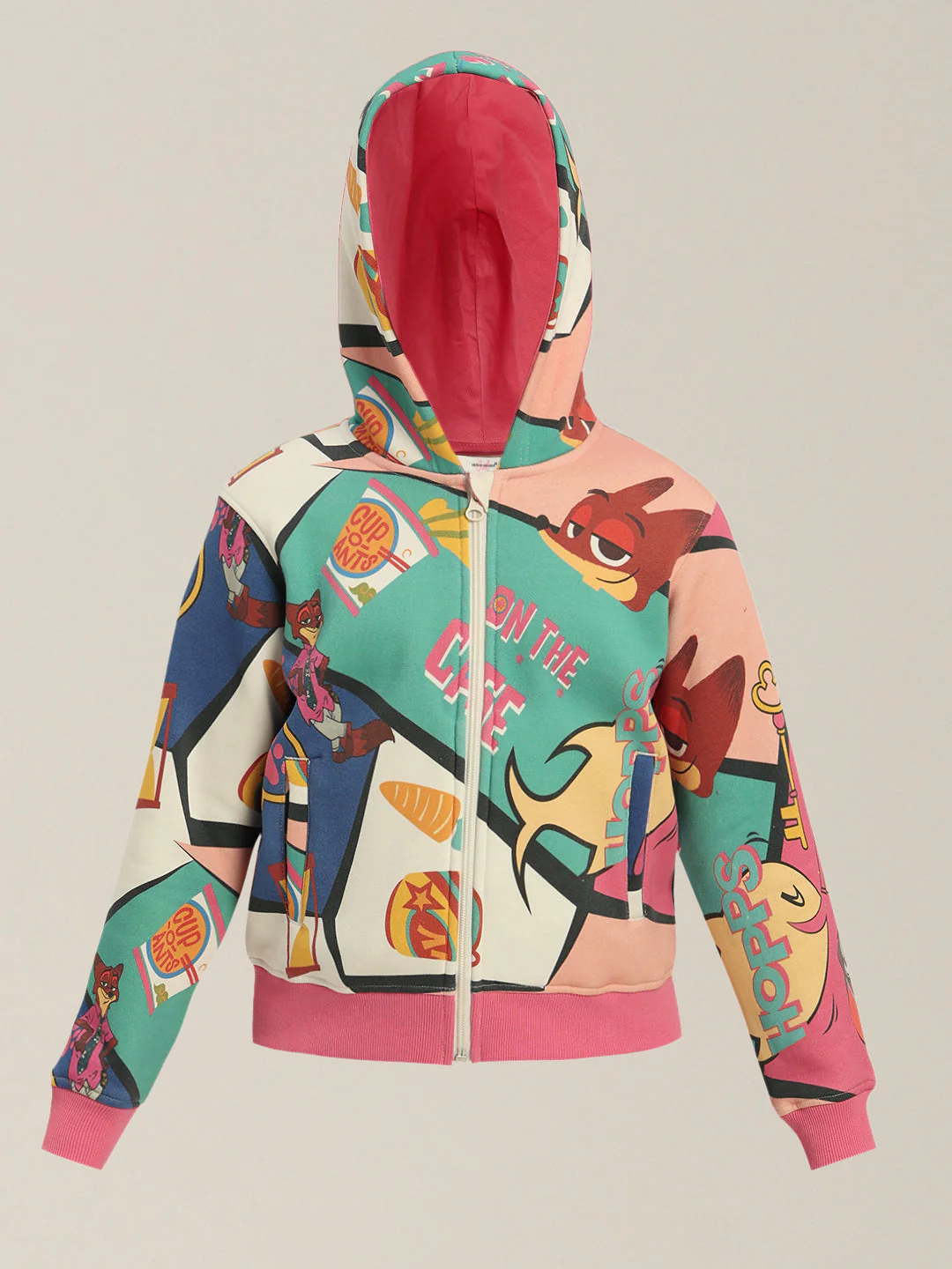 GIRLS Green Zootopia Printed Hoodie - Image 7
