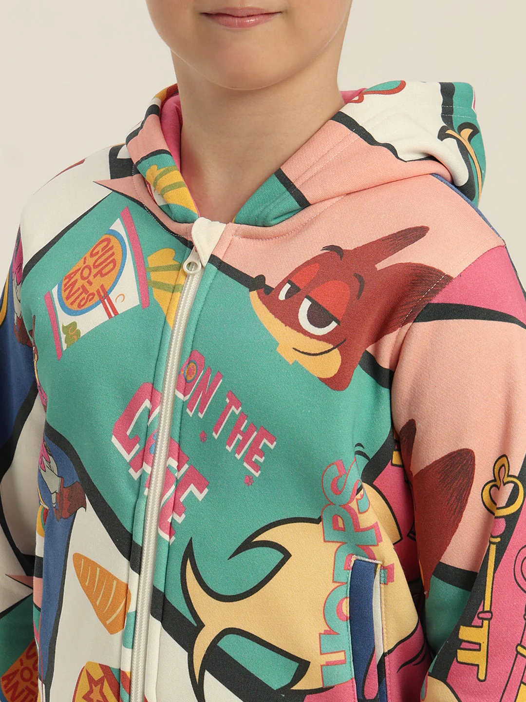 GIRLS Green Zootopia Printed Hoodie - Image 8