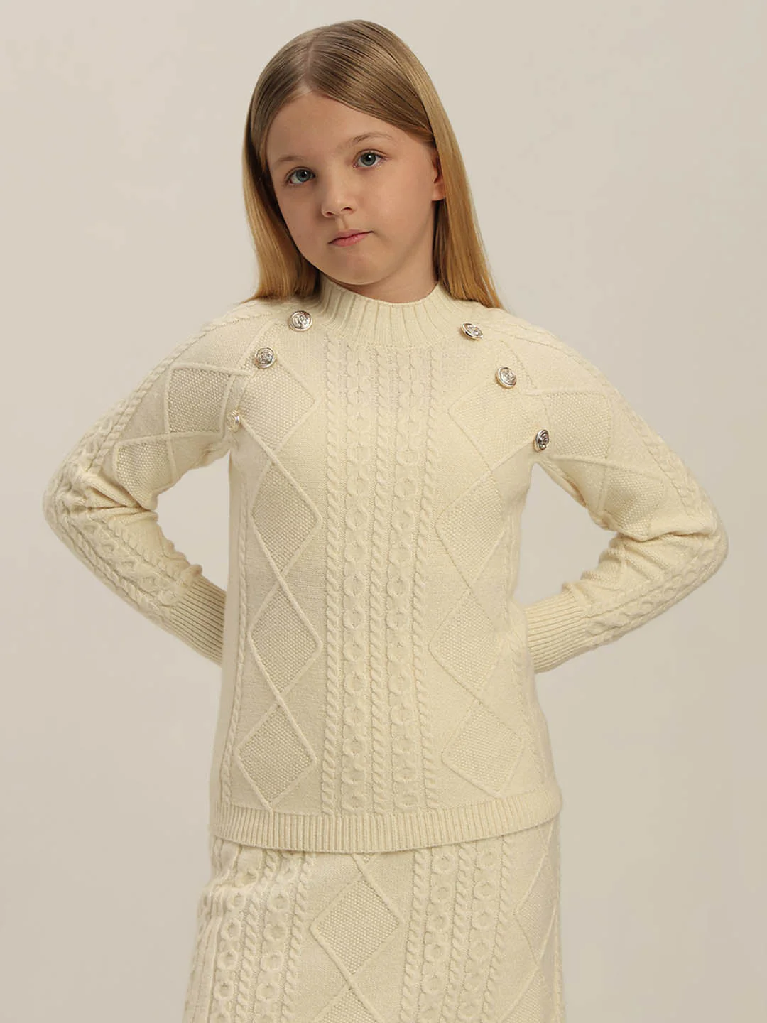 GIRLS Cable Knit Pullover - Image 2